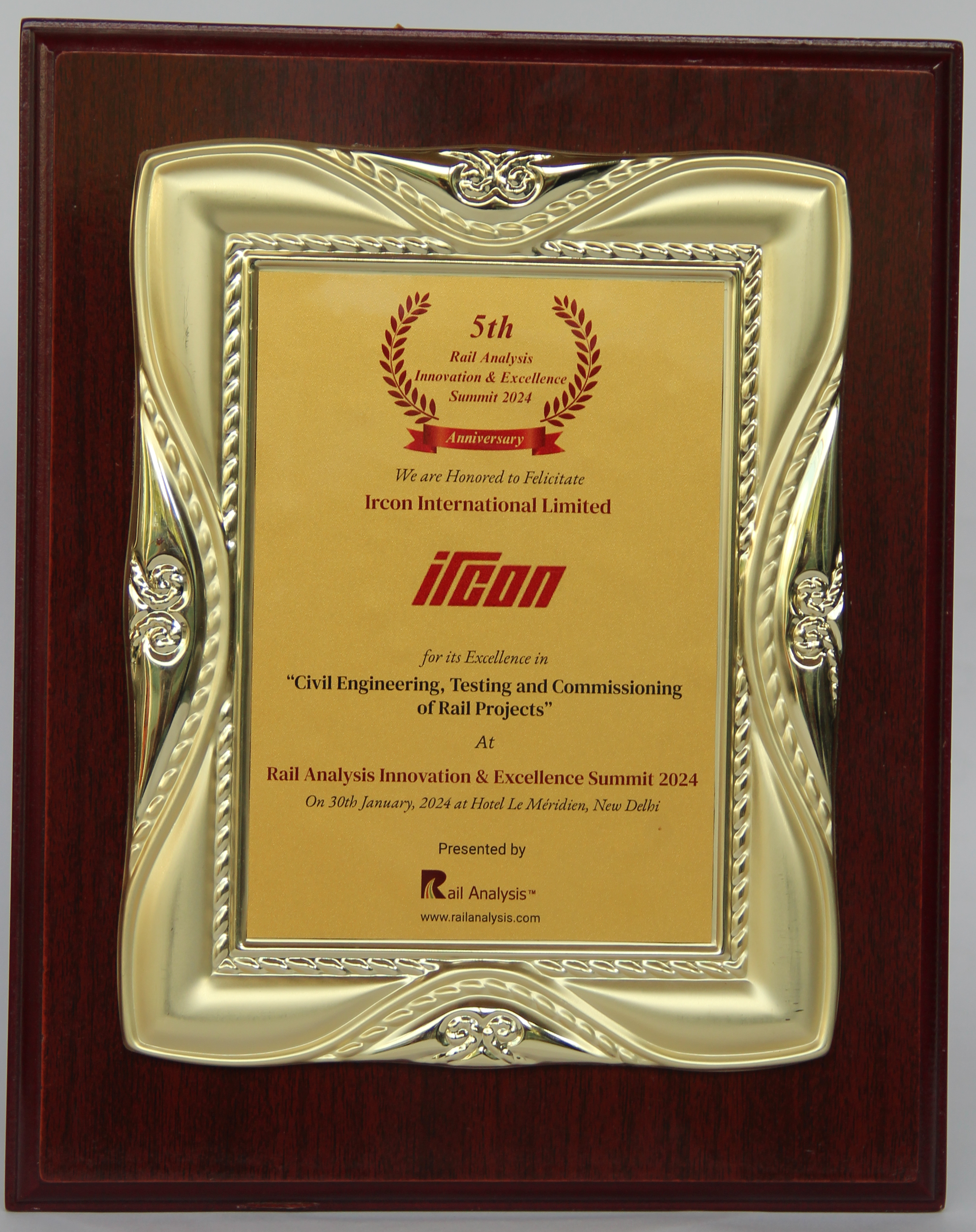 Excellence in Civil Engineering, Testing and Commissioning of Rail Projects by Rail Analysis India